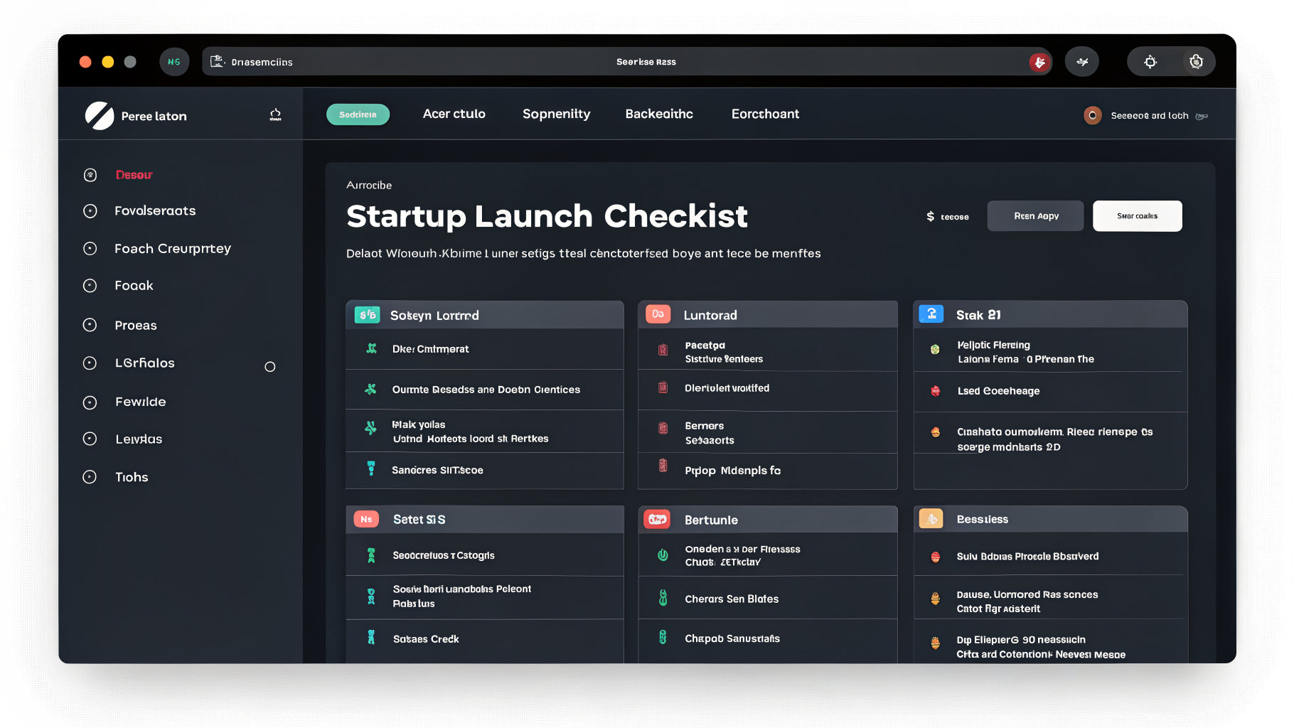 Startup Launch Pad - Launch Checklist