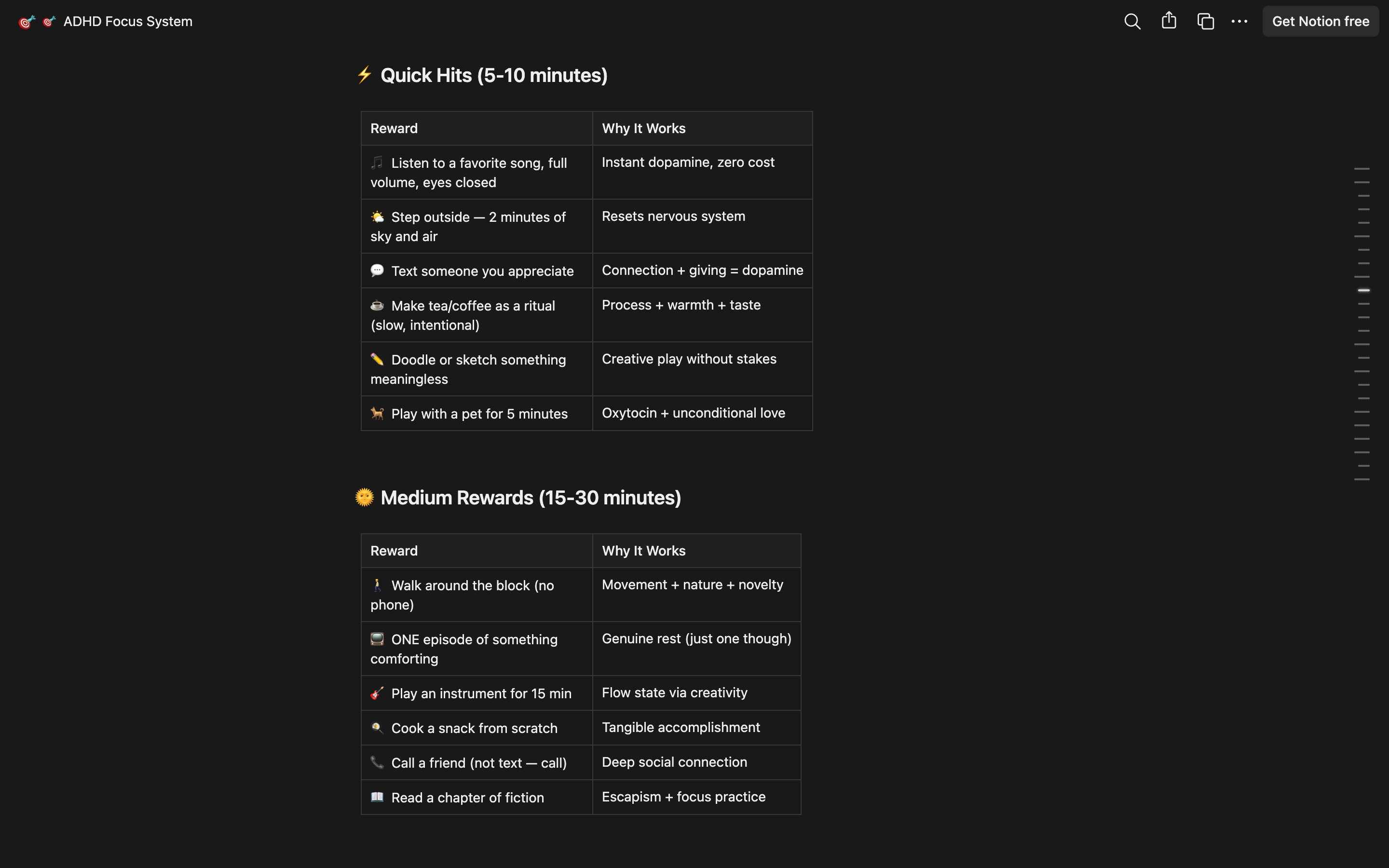 ADHD Focus System — Notion Template