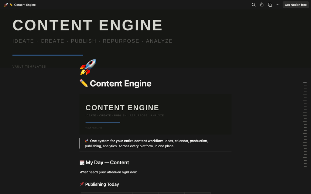 Content Engine — Notion Template