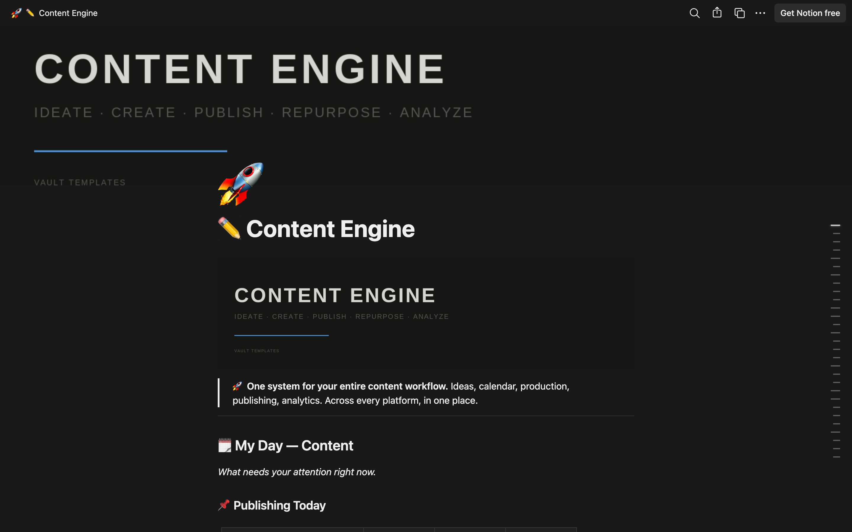 Content Engine — Notion Template
