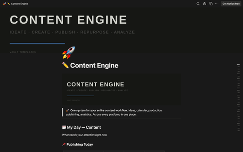 Content Engine — Notion Template