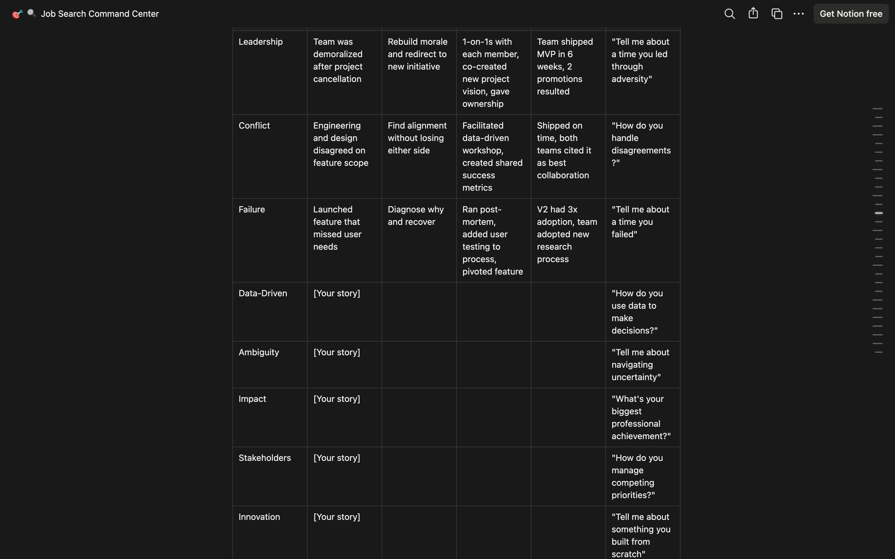 Job Search Command Center — Notion Template