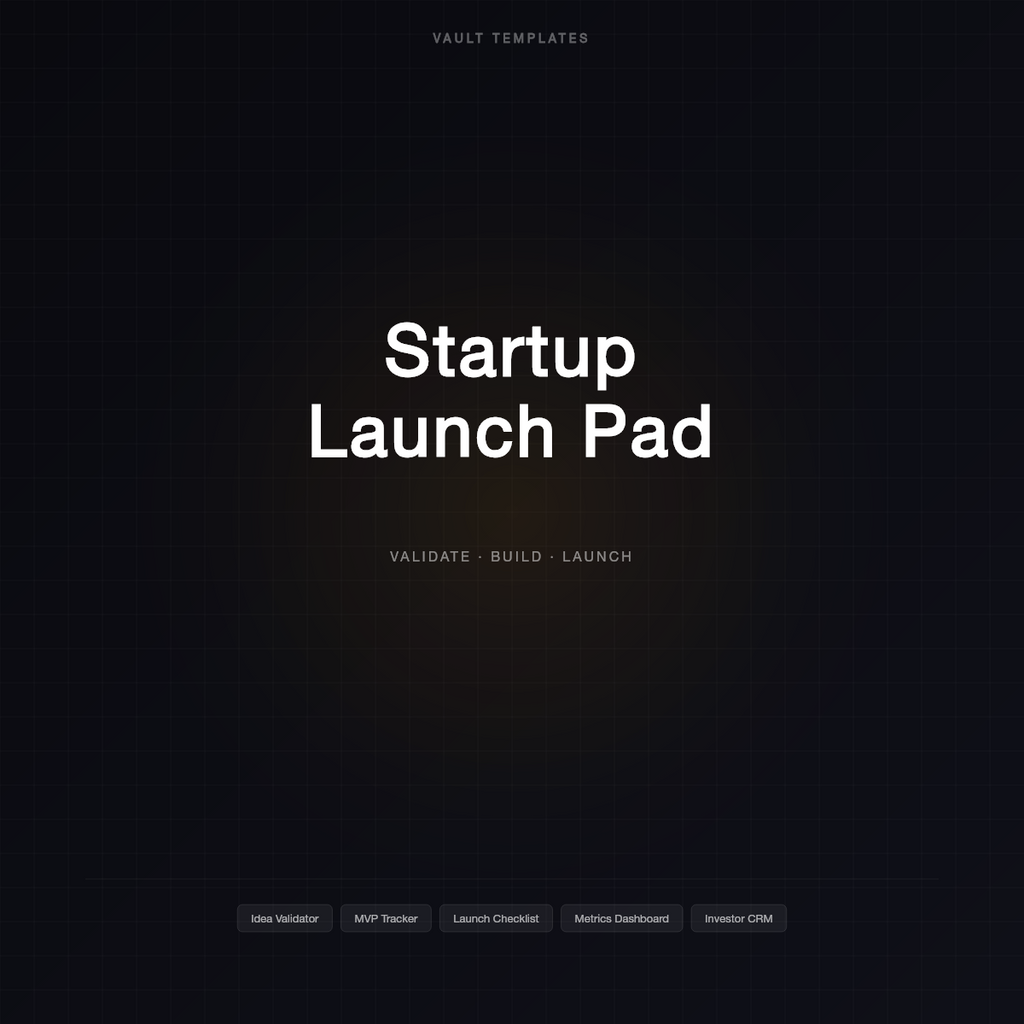 Startup Launch Pad — Notion Template