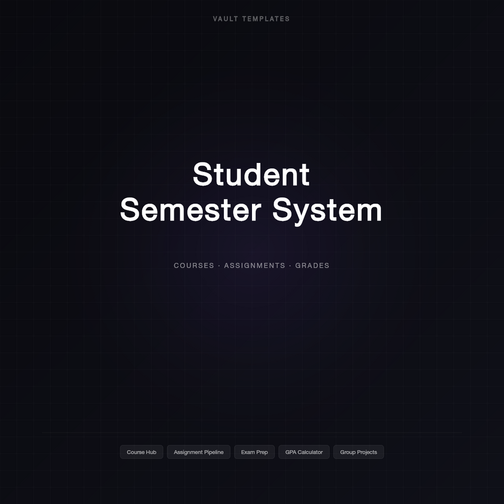 Student Semester System — Notion Template