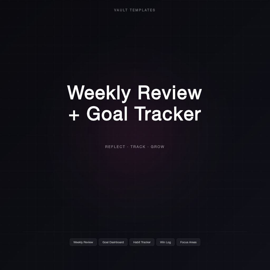 Weekly Review + Goal Tracker — Notion Template